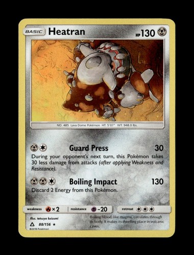 Heatran 88/156 SM - Ultra Prism Holo Rare Pokemon TCG NM