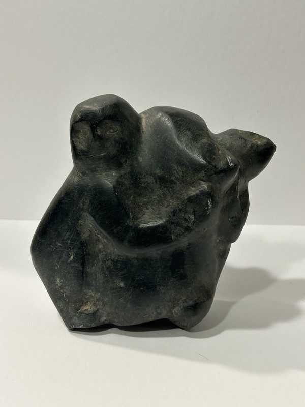 Inuit Mother & Child In Basalt #22