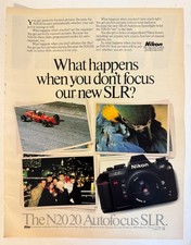 Vintage 1986 Nikon Camera N2020 Autofocus SLR Photography Advertisement Print Ad
