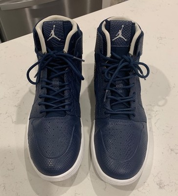 Men's Air Jordan 1 Nouveau High Navy Snake ~ Size 13 ~ Style Code 819176-407