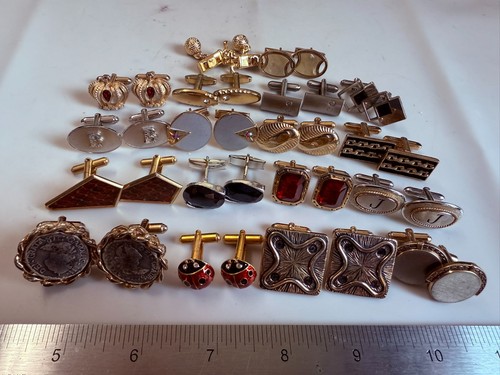 Sammlung Lot tolle Auswahl Vintage und Modern Herren Manschettenknöpfe - E2