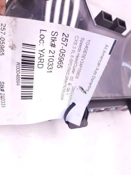 Velocímetro MPH y KPH Opt Umn ID 20844117 10 Buick Allure 20844117 Foto 4 de 4