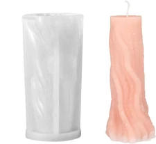 TOAUTO Wave Silicone Molds, Twisted Stripe Mold for Candle & Soap Making wave 