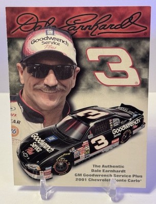 Dale Earnhardt Stats Card GM 2001 Chevrolet Monte Carlo #3 Nascar Racing Race