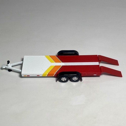 BM Creations Toyota FJ Cruiser TRD White & JL Open Car Trailer 1:64 Diecast Lot - Picture 9 of 13