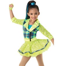 Dance Pre-Owned Costume Medium Child Yellow Weissman 10371 Jazz Tap Hip Hop