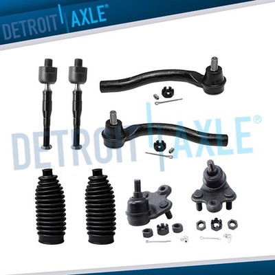 8pc Front Lower Ball Joints + Inner & Outer Tie Rods for 2006 - 2011 Honda Civic