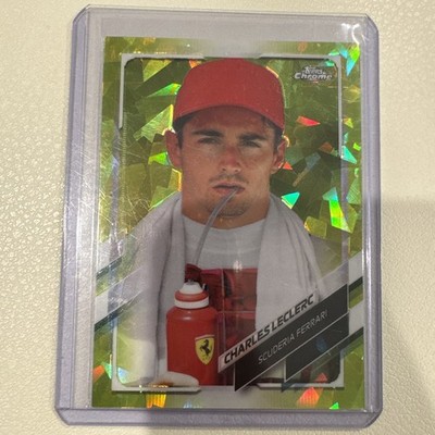 2021 Topps Chrome Sapphire - F1 Racers Charles Leclerc #32 Chartreuse /199