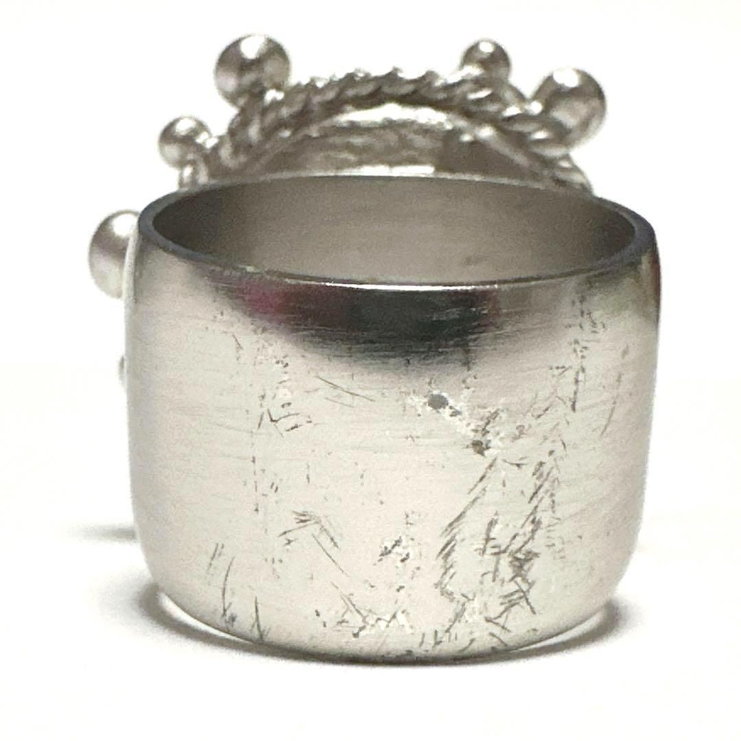 Auth CHANEL Ring Coco Mark Silver Metal Pink 13 Unisex Jewelry Vintage thumbnail 10