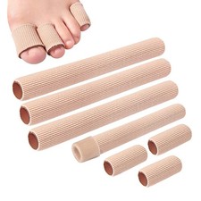 5-Pcs Toe Tube Sleeve Protector Cushion Fabric Gel Lining, Separator Tubes F...