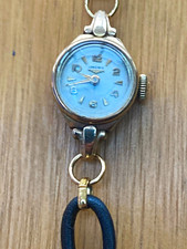 Longines Women’s Manual Mechanical Gold Case White Dial Black Leather Strap