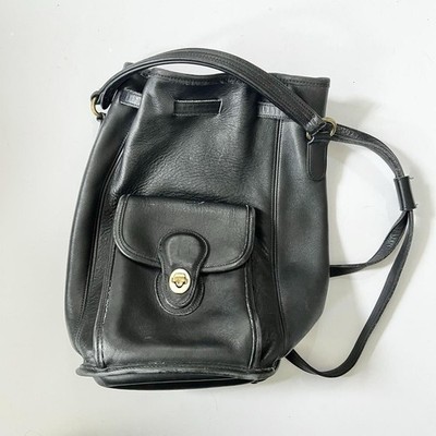 Coach Vintage 90's Daypack Backpack Black Glove Tanned Leather | eBay