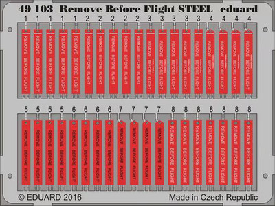 eduard Remove Before Flight Steel Ätzteile 1:48