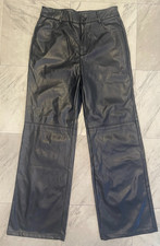 SHEIN Women's Black Faux Leather High Waist Pants Medium