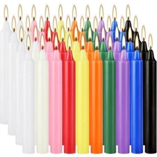 40 Pack Spell Chime Candles-4 Inch Multi-Colored Taper Candles Sticks-for Hom...