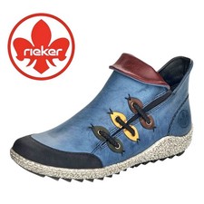 Rieker Liv Blue Ankle Zip Boot EUC 
