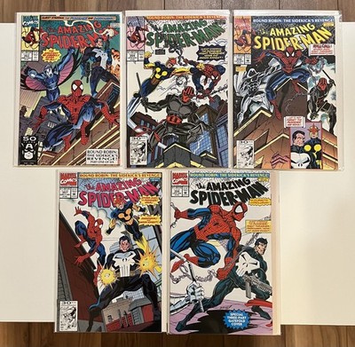 The Amazing Spider-Man #353-354 & #356-358, Round Robin Lot w/Punisher NM