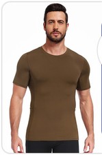 Men's Compression Short Sleeve T-Shirt Classic Casual Slim Athletic Shirts