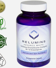 Relumins Advance White 1650mg Glutathione Complex 90 Capsules Vegan Halal