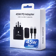 45W Super Fast Charger Adapter Plug & Cable For Samsung Galaxy S22 S23 S24 S25+