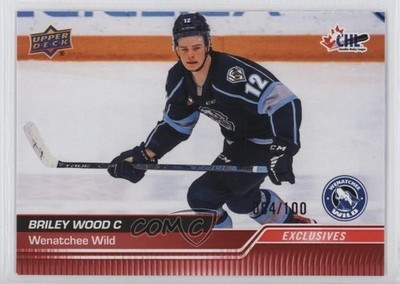 2023-24 Upper Deck CHL Exclusives 84/100 Briley Wood #186 0he