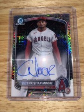 Christian Moore Bowman Chrome Auto Mega Box On Card Auto