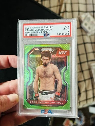 2021 PRIZM UFC - ZABIT MAGOMEDSHARIPOV - NEON GREEN - /75🔥PSA 9🔥
