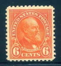 558, 6¢ Garfield, Mint NH, Brilliant Color, Scott $65