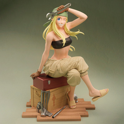 Winry Rockbell, Full Metal Alchemist, Statue, 3D Druck, NomNom Figures, UNBEMALT