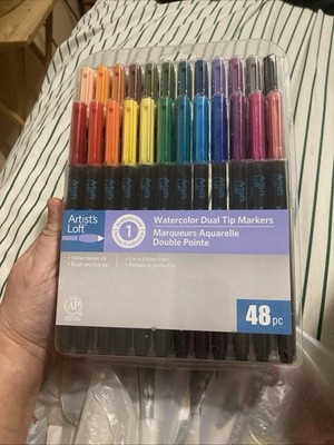 Artist's Loft Watercolor Dual Tip Markers 48pc Set Multicolor