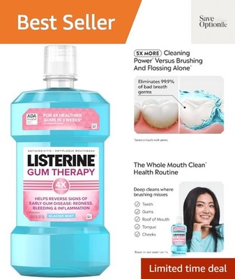 Listerine Gum Therapy Antiplaque & Anti-Gingivitis Mouthwash, ADA Accepted Or...