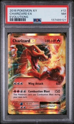 2016 POKEMON XY EVOLUTIONS #12 CHARIZARD EX PSA 7