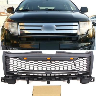 #ad Black Front Grille Fits For Ford Edge 2007 2010 Upper Grill With LED Light $155.00
