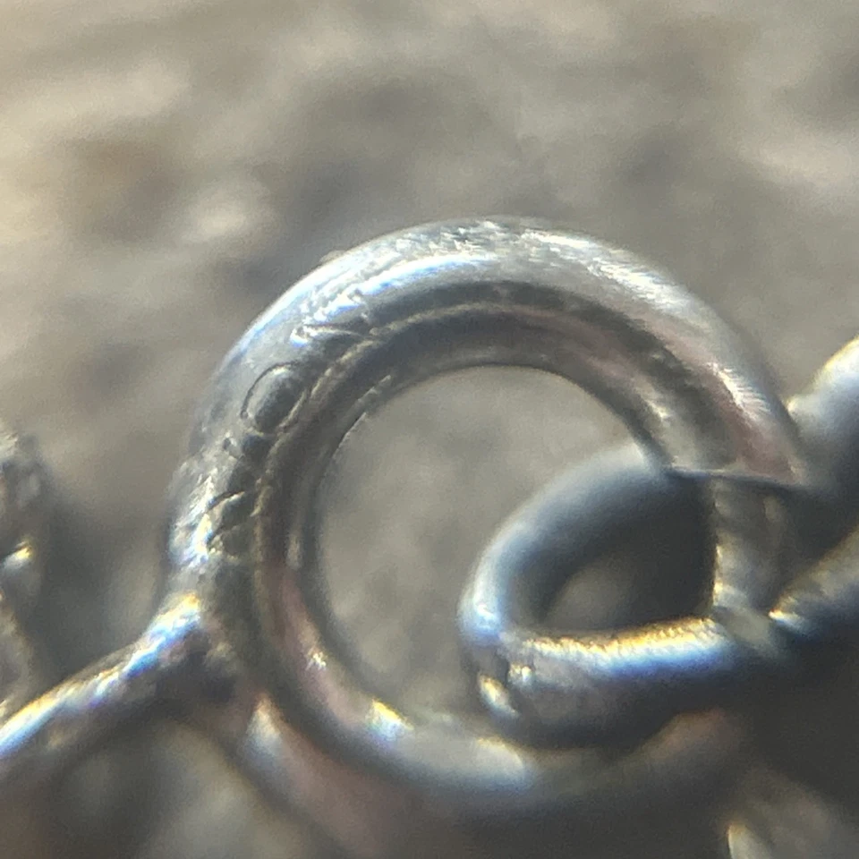 Cadena de cuerda trenzada vintage de plata de ley Avon 19,5" 11,59 G Foto 2 de 4