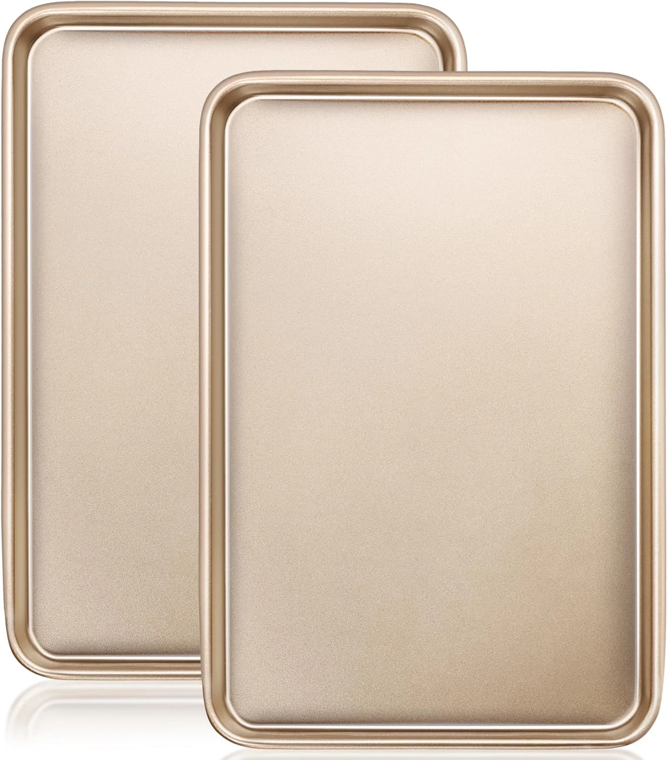 Baking Sheet Pan Set of 2, Commercial Cookie Sheets for Baking, Nonstick Carbon