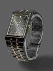 Seiko Men's Watch 7N39-5A29 Quartz Gold Black Stainless Steel Tank 38x26mm