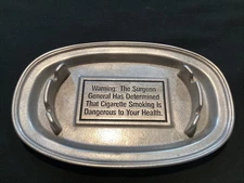 Oneida Cambridge Colonial Pewter Surgeon General Ashtray 8.5”x5.5”