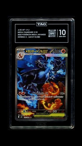 TAG 10 Mega Charizard X ex SAR 110 Japanese Inferno X Pokemon Card Gem Mint 5a
