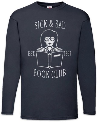 Sick & Sad Book Club Langarm T-Shirt Daria Sitcom TV Series Fun Morgendorffer