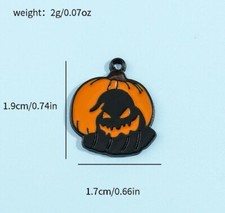 new 50Pcs cartoon Halloween Pumpkin Charm necklace Pendants DIY Jewelry Making
