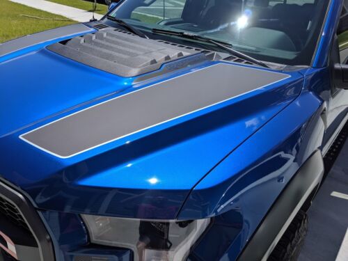 2019 Ford Raptor Dual Hood Stripes With Pinstripes Vinyl Graphics Decals 2020 - Bild 3 von 4