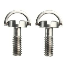 2 PCS Stainless Steel D-ring Screw Thread Longer Hinged Extended Screw Camera