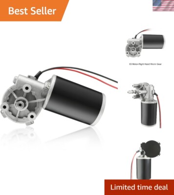 DC24V 80W 160RPM 4N.M Reversible Worm Gear Motor High Torque Speed Reducing E...