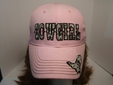 Pink Cowgirl Hook and Loop Hat Cap