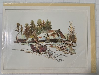 Vintage Greeting Card January Afternoon Art Card Robert Callaghan Ephemera Blank
