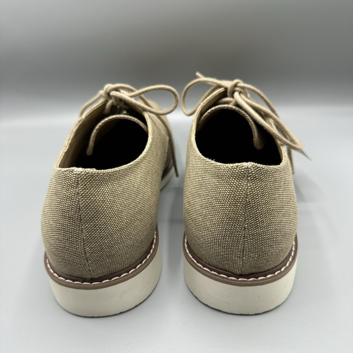 Mutual Weave Memory Foam Dress Sand Canvas Shoes Men’s Size 12 M Mutual Weave Memory Foam Men main image 3