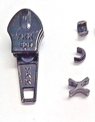 Genuine YKK No 5 Coil Zipper Auto Lock Slider with top and bottom stops ...