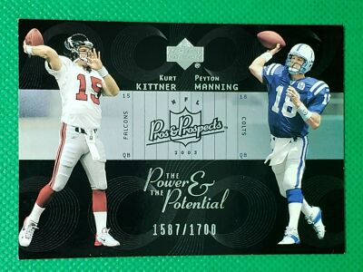 2003 UD Power & Potential /1700 Peyton Manning HOF INSERT Indianapolis Colts