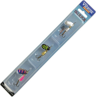 Blue Fox Vibrax Spinner Kits Original Forelle Lachs Zander Spinnköder