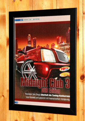 Midnight Club 3 Dub Edition Rare Small Poster / Old Ad Page Framed PS2 PSP Xbox.